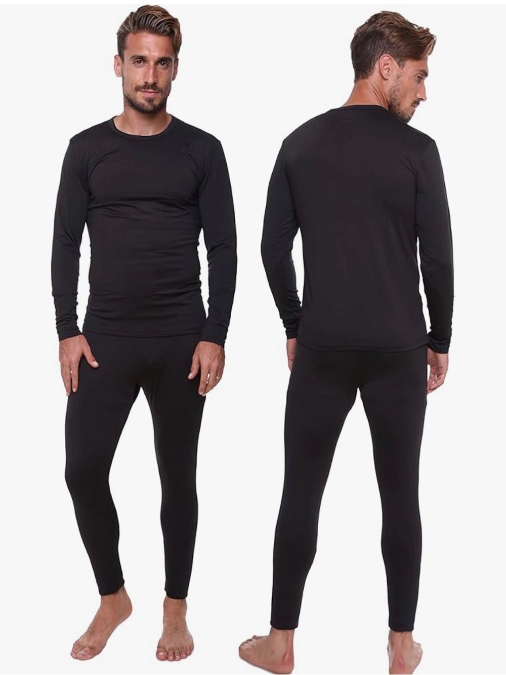 Milan Men’s  Black Thermal Underwear Set 3XL NWT